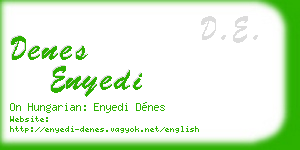 denes enyedi business card
